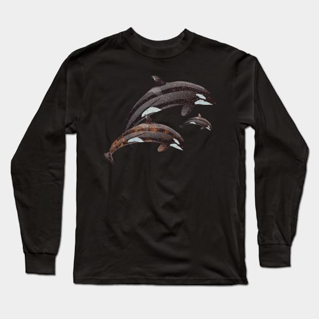 Space Whales - Design #2 - "Pod" Long Sleeve T-Shirt by PinnacleOfDecadence